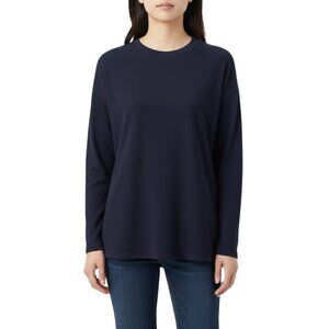 Eileen Fisher Navy Long Sleeve Crew Neck Knit Top – Women’s S/P